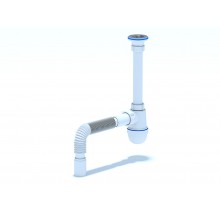Сифон Ани 1 1/4"* 40с гибкой трубой 40х40, ANI PLAST