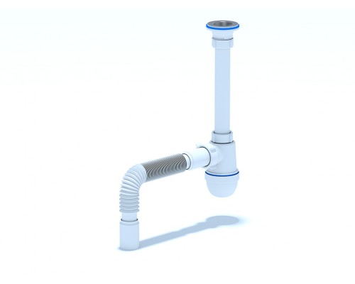 Сифон Ани 1 1/4"* 40с гибкой трубой 40х40, ANI PLAST