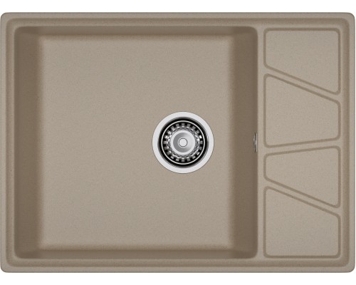 GRANFEST Мойка композит VERTEX, GF-V-680L, чаш+кр 680*500, песочный