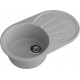 GRANFEST Мойка композит RONDO GF-R--750L  чаша с крылом 750*460мм   серый арт.GF-