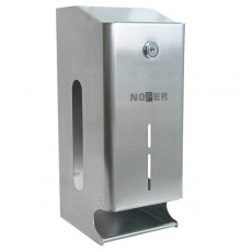 Диспенсер для туалетной бумаги прямоугольный из нержавеющей стали глянцевый для 2 рулонов