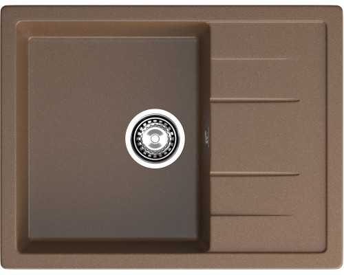 GRANFEST Мойка композит QUADRO GF-Q--650L чаша с крылом  650*500мм  терракот  арт.GF-