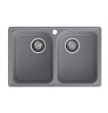 GranFest QUARZ (ECO-15) Мойка 2 чаши 740*480 (темно-серый)