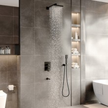 Душевой комплект NARDIS 3S BLACK, черный матовый, BERGES