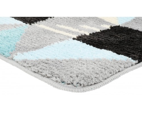 Коврик для ванной Fixsen Visa 1-ый FX-5005Z, серо-бирюзовый, 50х80см