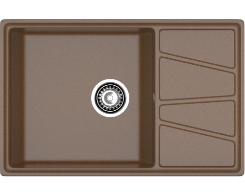 GRANFEST Мойка композит VERTEX, GF-V-780L, чаш+кр 780*500, терракот