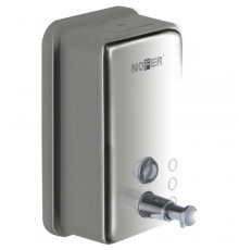 Диспенсер для мыла Nofer из нержавеющая. Стали глянцевой 1200 мл. прямоугольная с пластиком внутри