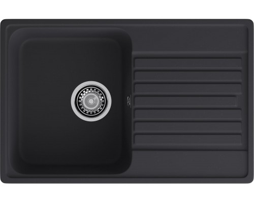 GranFest QUARZ (ECO-78) Мойка чаша+кр 740*480 (черный)