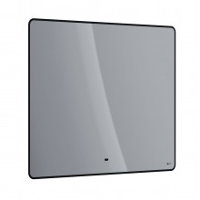 Зеркало Lemark MIOBLACK 100х80 см с интерьерной подсветкой, с подогревом