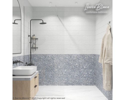 Душевая перегородка IBERICA BLANCA Mod.602 Walk In прозрачное стекло/хром 90х200см (IB602.SC.200.90)