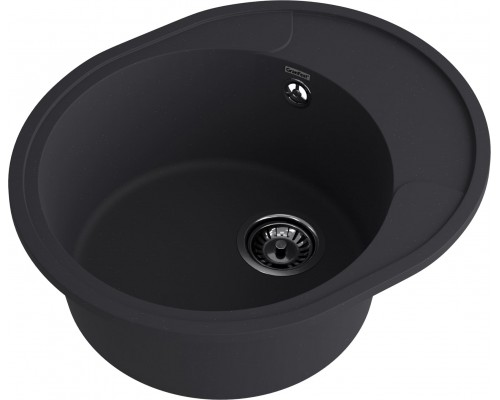 GRANFEST Мойка URBAN 857L  1-чаша+крыло 570*480мм черный арт.GF-UR-