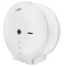 Диспенсер для туалетной бумаги Nofer круглый из нержавеющей стали белый 280*272*115