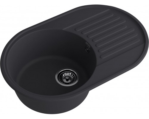 GranFest QUARZ (ECO-18) Мойка чаша+кр 740*480 (черный)