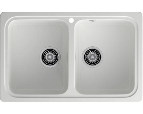 GRANFEST Мойка композит STANDART GF-S--780K  2 чаши 780*510 мм  иней арт.GF-