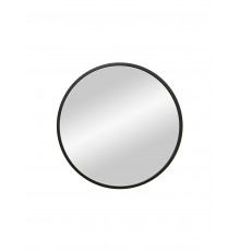 Зеркало Мун, черное, D 350, в МДФ раме