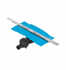 Желоб водосток SIMPEL 800, матовый хром, S-сифон D50 H60 боковой, BERGES