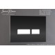Комплект 2в1 IBERICA BLANCA инсталляция SILENCIO MINI, кнопка смыва CRYSTAL-R черный (IB.001M.2211)