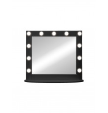 Зеркало гримерное настольное черное 11 ламп 800x700