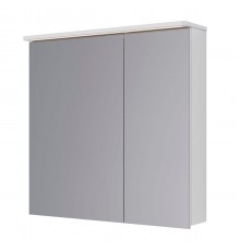 Шкаф зеркальный Lemark ZENON 80х80 см 2-х дверный, с козырьком-подсветкой, с розеткой, цвет корпуса: