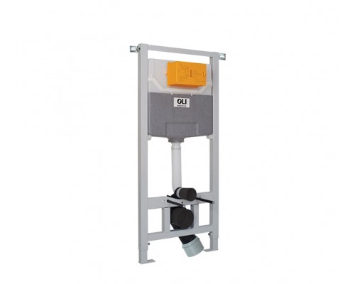 879236mSL01 Комплект: Инсталляция  120 ECO Sanitarblock mechanic+Панель слива Slim бел.OLI