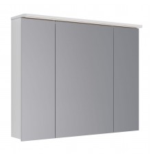 Шкаф зеркальный Lemark ZENON 100х80 см 3-х дверный, с козырьком-подсветкой, с розеткой, цвет корпуса