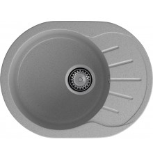 GRANFEST Мойка композит RONDO GF-R--580L  чаша с крылом 579*445мм  серый арт.GF-
