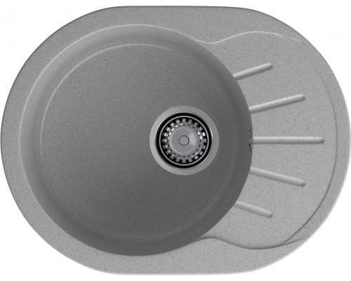 GRANFEST Мойка композит RONDO GF-R--580L  чаша с крылом 579*445мм  серый арт.GF-