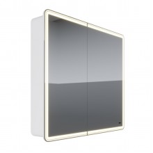 Шкаф зеркальный Lemark ELEMENT 90х80 см с подсветкой, с розеткой, цвет корпуса: Белый