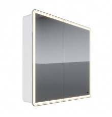 Шкаф зеркальный Lemark ELEMENT 90х80 см с подсветкой, с розеткой, цвет корпуса: Белый