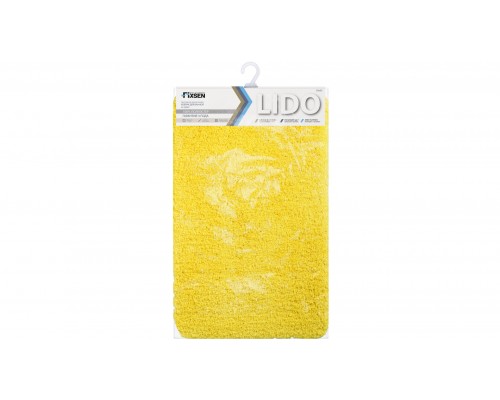Коврик для ванной Fixsen Lido 1-ый FX-3002Y, желтый, 50х80см