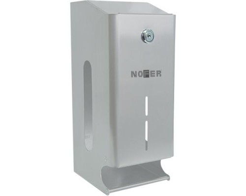 Диспенсер для туалетной бумаги прямоугольный из нержавеющей стали матовый для 2 рулонов