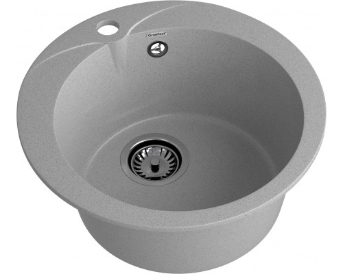 GRANFEST Мойка композит RONDO GF-R--480  D=480 мм  серый  арт.GF-