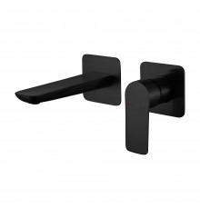 Смеситель для раковины VENTAS S скрытого монтажа, раздельный, черный матовый, BERGES