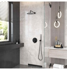 Душевой комплект VENTAS 2R BLACK, черный матовый, BERGES