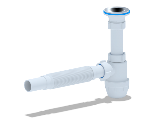 Сифон Ани 1 1/4"* 32 "Юнг" с гибкой трубой 32*32, ANI PLAST
