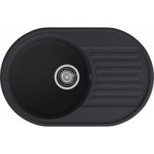 GranFest QUARZ (ECO-18) Мойка чаша+кр 740*480 (черный)