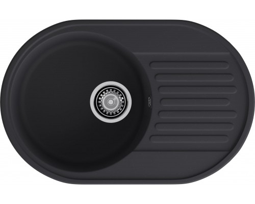 GranFest QUARZ (ECO-18) Мойка чаша+кр 740*480 (черный)