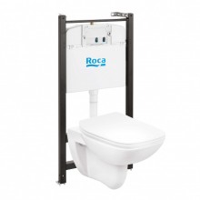 DEBBA Комплект 3 в 1 (инсталляции+подв. унитаз Rimless+сиденье дюропл. Slim). ROCA