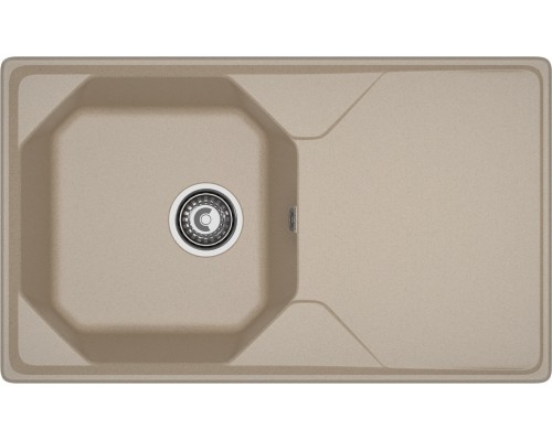 GRANFEST Мойка композит UNIQUE, GF-U-840L, чаш+кр 840*500, песочный