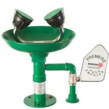 Аварийная рокавина для промывки глаз из полипропилена настольная с пусковым рычагом SC410