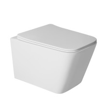 Унитаз подвесной SIGMA Rimless, сиденье дюропласт, микролифт, быстросьем, белый, BERGES