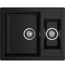 GRANFEST Мойка композит QUADRO GF-Q--610K 1.5-чаши. 610*500мм  черный арт.GF-