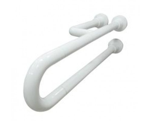 Поручень полукруглый неподвижный с тремя точками опоры 600 мм алюминий покрытый нейлоном