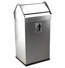 Контейнер для мусора металлический из окрашенной  оцинкованной стали. Серый