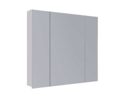 Шкаф зеркальный Lemark UNIVERSAL 90х80 см 3-х дверный, цвет корпуса: Белый глянец