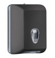 Диспенсер для листовой туалетной бумаги из ABS  пластика, Black 215*160*125, шт