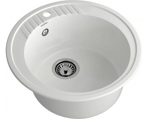 GRANFEST Мойка композит RONDO GF-R--520   D=520 мм   иней   арт.GF-