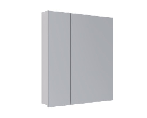 Шкаф зеркальный Lemark UNIVERSAL 70х80 см 2-х дверный, цвет корпуса: Белый глянец