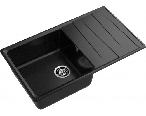 GRANFEST Мойка композит LEVEL, GF-LV-860L, чаш+кр 860*500, черный