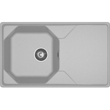 GRANFEST Мойка композит UNIQUE, GF-U-840L, чаш+кр 840*500, серый
